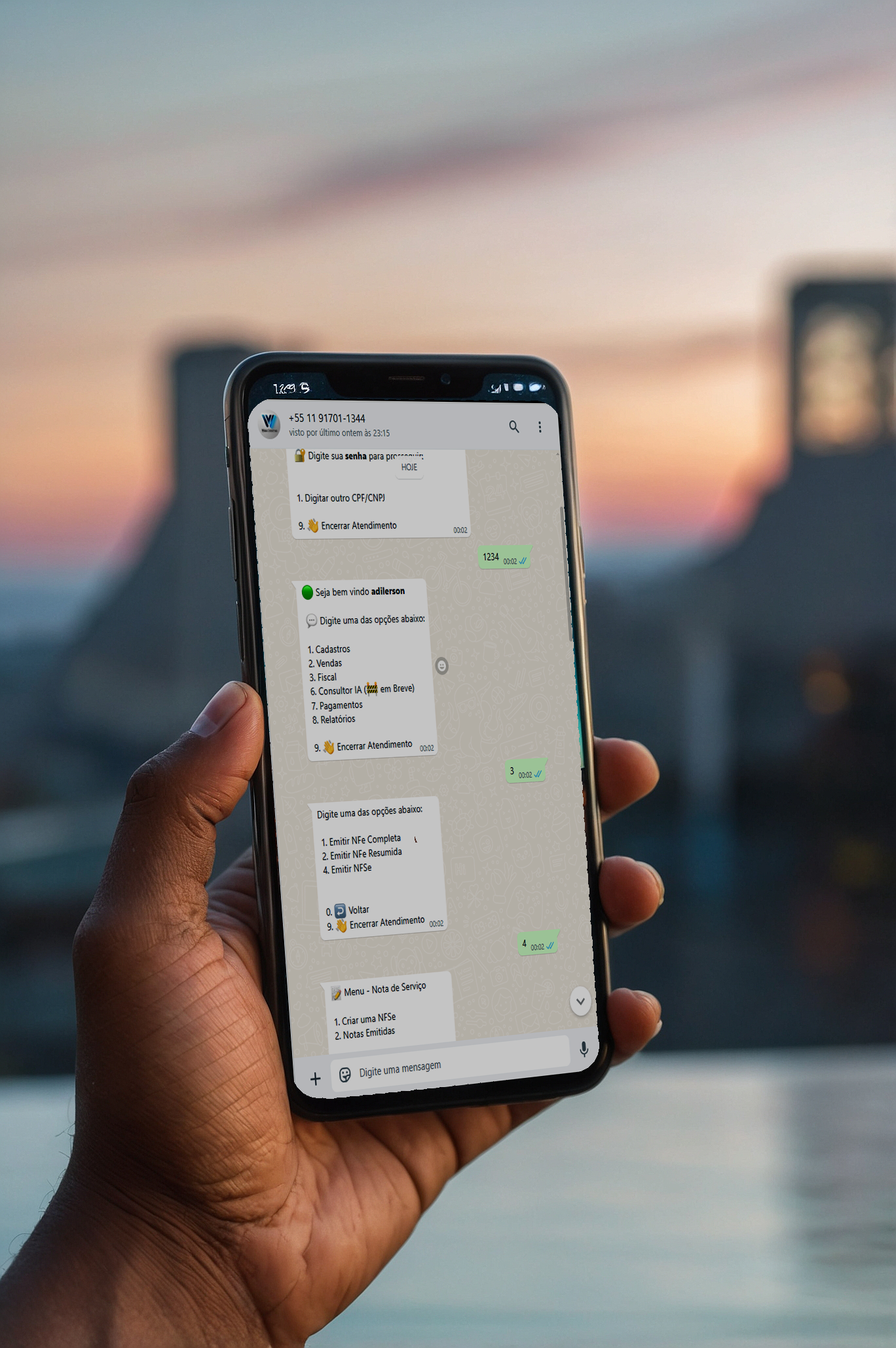 Imagem do aplicativo Wass Soluções na tela do celular